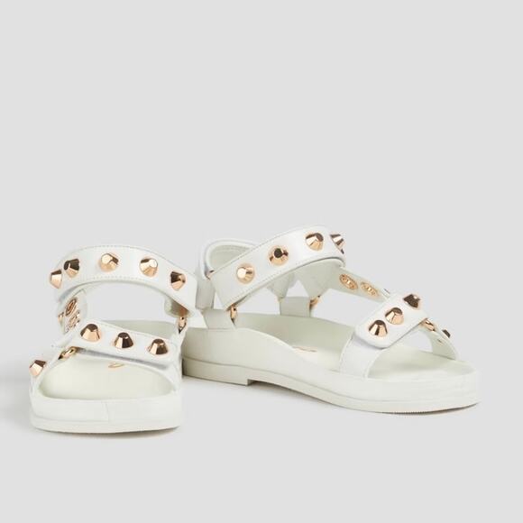 NEW Sandro Embellished leather sandals White size 40 / 9.5 - Picture 1 of 12